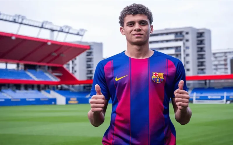 إشادة خاصة من مدرب برشلونة أتلتيك بموهبة اللاعب حمزة عبد الكريم الصاعدة